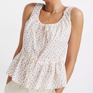 Madewell Shirred Drawstring Tank
Top in Bright Buds- XXL